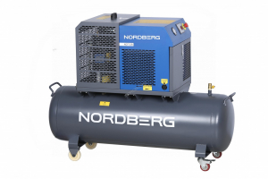 Компрессор винтовой  NORDBERG NCF7,5R (5,5 кВт, 10 бар, 660 л/мин, ресивер 230 л, IP54)