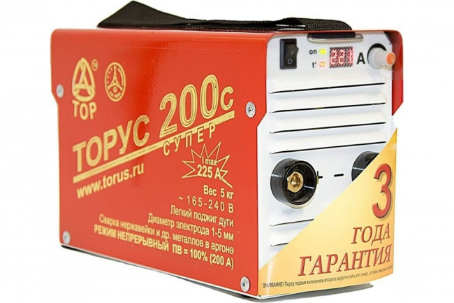 Сварочный инвертор ТОРУС 200с+провода Сварочный инвертор ТОРУС 200с+провода