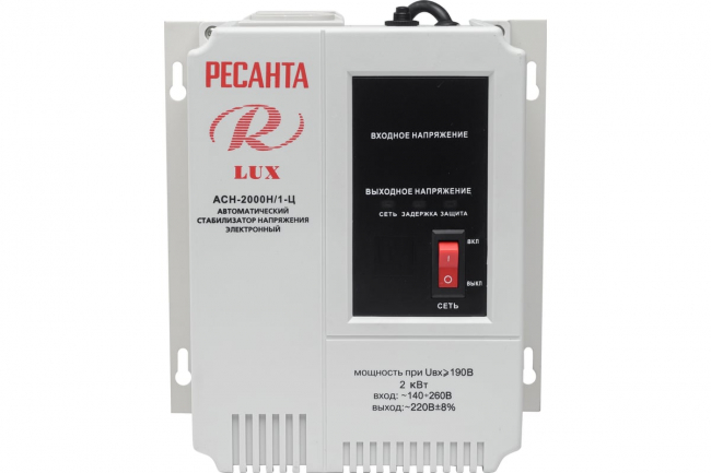 Стабилизатор напряжения Ресанта АСН 2000Н/1 Ц Lux Стабилизатор напряжения Ресанта АСН 2000Н/1 Ц Lux