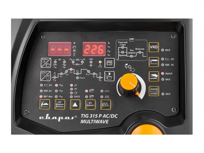 Сварочный инвертор TIGPRO TIG 315 P AC/DC MULTIWAVE (E202) Сварочный инвертор TIGPRO TIG 315 P AC/DC MULTIWAVE (E202)