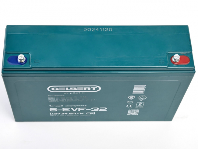 Тяговый аккумулятор Gelbert 6-EVF-32 (12V34.6A/H C5) арт.0000044