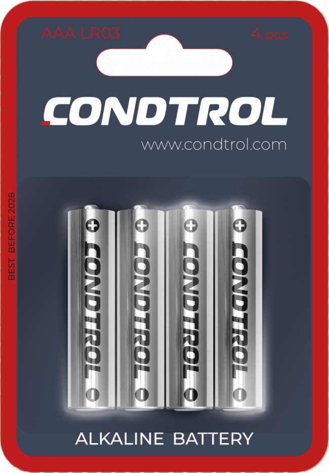 Щелочная батарея Condtrol AAA LR03 4шт
