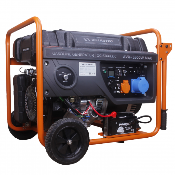 Генератор бензиновый VILLARTEC GG6300ЕВС, 5,0/5,5 кВт арт.2102650100 Генератор бензиновый VILLARTEC GG6300ЕВС, 5,0/5,5 кВт арт.2102650100