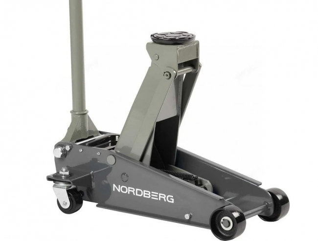 Домкрат подкатной NORDBERG N32030G 3 т с резиновой насадкой, быстрый подъем Домкрат подкатной NORDBERG N32030G 3 т с резиновой насадкой, быстрый подъем