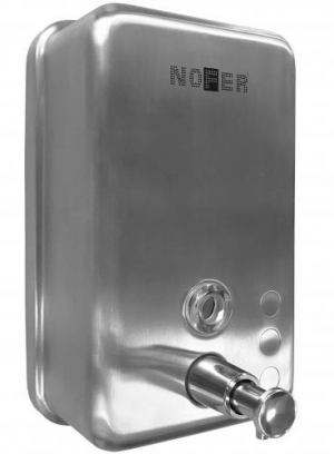 Диспенсер для мыла Nofer INOX матовый прямоугольный с пластиком внутри 1200 мл. арт. 03042.S Диспенсер для мыла Nofer INOX матовый прямоугольный с пластиком внутри 1200 мл. арт. 03042.S
