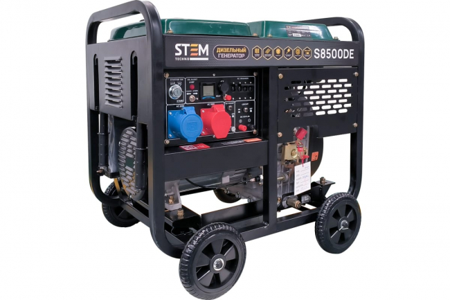 Генератор дизельный STEM Techno S8500DE (8,5кВ,электростартер, дисплей, подогрев, 230/400В, АВР) арт.ГЕН030
