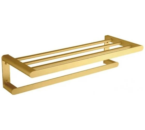 Полка для полотенец из алюминия Nofer Capri золото 16223.G