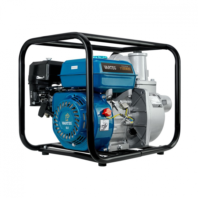 Мотопомпа бензиновая VARTEG 1100W80 Мотопомпа бензиновая VARTEG 1100W80