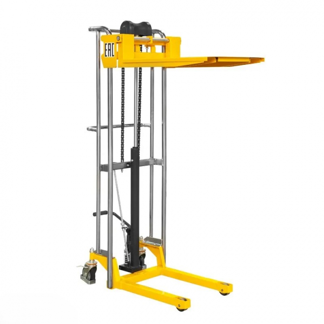 Ручной гидравлический штабелер SMARTLIFT (SMART) SDDJS1500 (400 кг; 1,5 м; с вилами и площадкой) арт. 62-6022 Ручной гидравлический штабелер SMARTLIFT (SMART) SDDJS1500 (400 кг; 1,5 м; с вилами и площадкой) арт. 62-6022