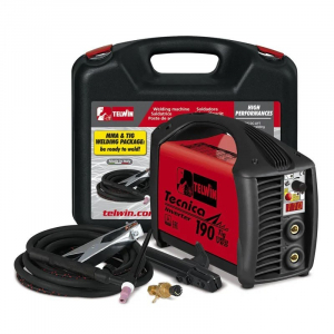 Сварочный аппарат c инвертором для сварки TIG Telwin  TECNICA 190 TIG/MMA DC LIFT VRD + PLASTIC CASE + MMA/TIG KIT