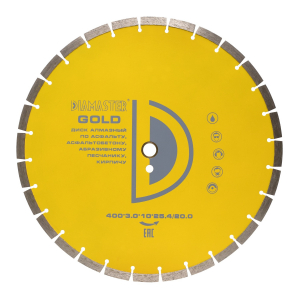 ДИСК СЕГМЕНТНЫЙ DIAMASTER GOLD Д.400*25, 4/20, 0 (40*3, 0*10)ММ