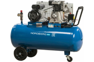 Компрессор поршневой  NORDBERG ECO  NCE100/400-220 с ременным приводом, объем 100 л