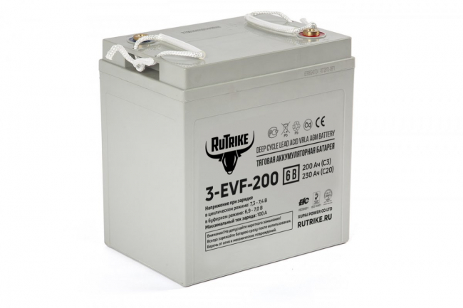 Аккумуляторная батарея тяговая гелевая RuTrike 3-EVF-200 (6V220A/H C3)