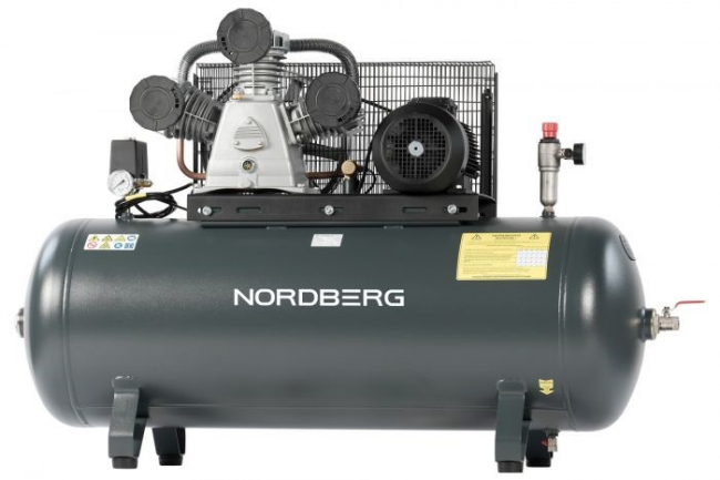 Компрессор поршневой NORDBERG NCP300/950 с ременной передачей 380В, ресив. 270л, 950л/мин Компрессор поршневой NORDBERG NCP300/950 с ременной передачей 380В, ресив. 270л, 950л/мин