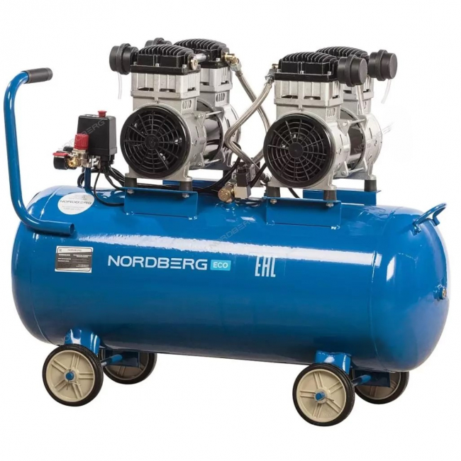 Компрессор поршневой NORDBERG ECO NCEO100/400 безмасляный, объем 100 л Компрессор поршневой NORDBERG ECO NCEO100/400 безмасляный, объем 100 л