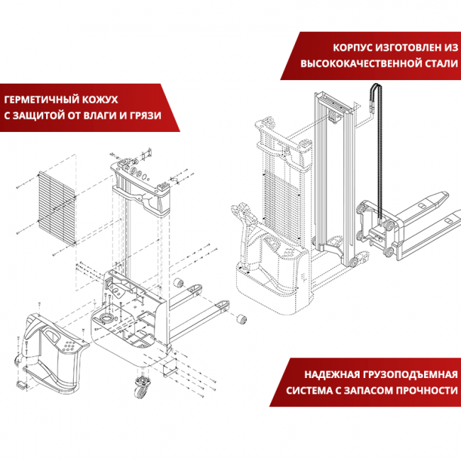 Самоходный Штабелер OXLIFT AX 2512 Самоходный Штабелер OXLIFT AX 2512