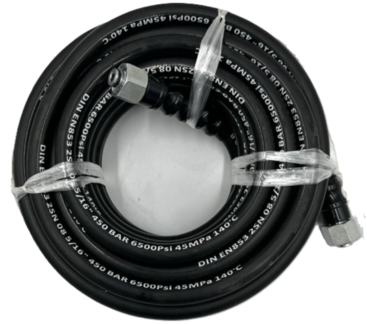 Шланг ВД  гайка-гайка Tornado 2SN-08, 450 бар. 20 м. (ГЛАДКИЙ) арт.2SN05S-20-MFB