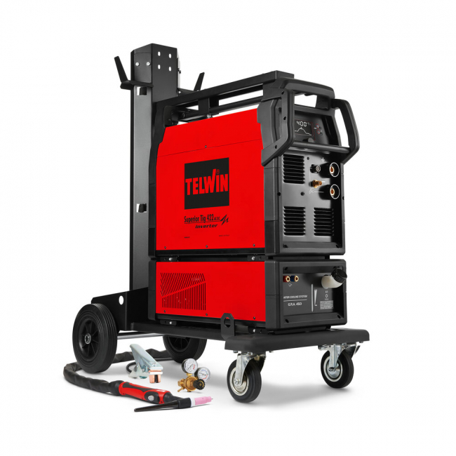 Сварочный аппарат Telwin SUPERIOR TIG 422 AC/DC AQUA + TIG ACC. + TROLLEY Сварочный аппарат Telwin SUPERIOR TIG 422 AC/DC AQUA + TIG ACC. + TROLLEY