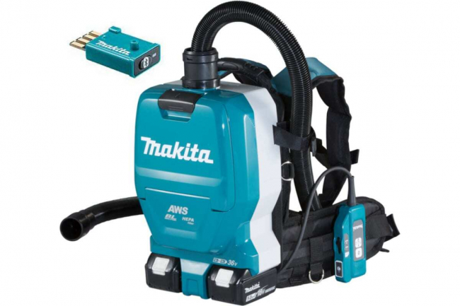 Пылесос ранцевый аккумуляторный Makita DVC265ZXU LXT BL 2х18В, 11 кПа, 2 м³/мин, 2л, 2 скорости, сух., AWS арт.DVC265ZXU Пылесос ранцевый аккумуляторный Makita DVC265ZXU LXT BL 2х18В, 11 кПа, 2 м³/мин, 2л, 2 скорости, сух., AWS арт.DVC265ZXU