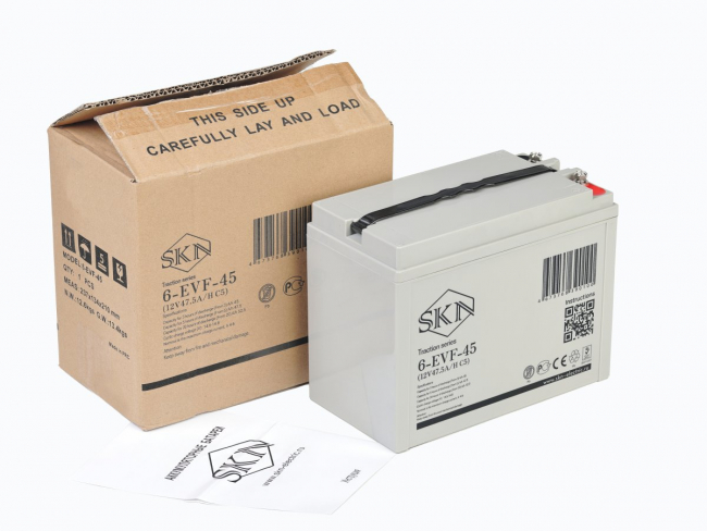 Аккумулятор тяговый SKN 6-EVF-45 (12V47.5A/H C5) арт.0000057 Аккумулятор тяговый SKN 6-EVF-45 (12V47.5A/H C5) арт.0000057