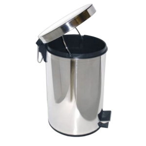 Урна с механизмом поднятия крышки Ksitex GB-5L (хром)