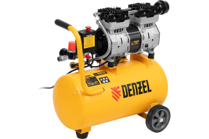 Компрессор безмасляный малошумный Denzel  DLS950/24 ( 950 Вт, 165 л/мин,ресивер 24 л) арт.58026