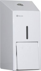 Дозатор жидкого мыла из эмалированной стали Merida Stella White Mini, 400 мл.