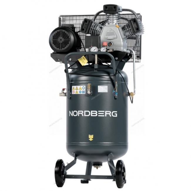 Компрессор вертикальный поршневой NORDBERG NCPV100/580 с ременной передачей 380В, ресив. 100л, 580л/мин Компрессор вертикальный поршневой NORDBERG NCPV100/580 с ременной передачей 380В, ресив. 100л, 580л/мин