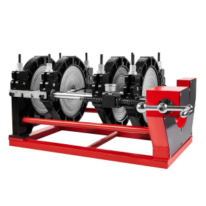 Стыковой сварочный аппарат Gas Fusion RED-250R4 (40-250 мм)  4-х зажиный аппарат с манометром, редуктором и механическим приводом арт.1.02502 
