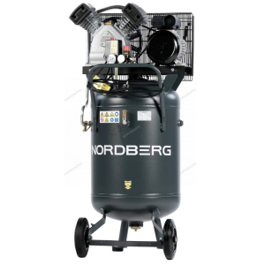  Компрессор вертикальный поршневой NORDBERG   NCPV100/420с ременной передачей 380В, ресив. 100л, 420л/мин 