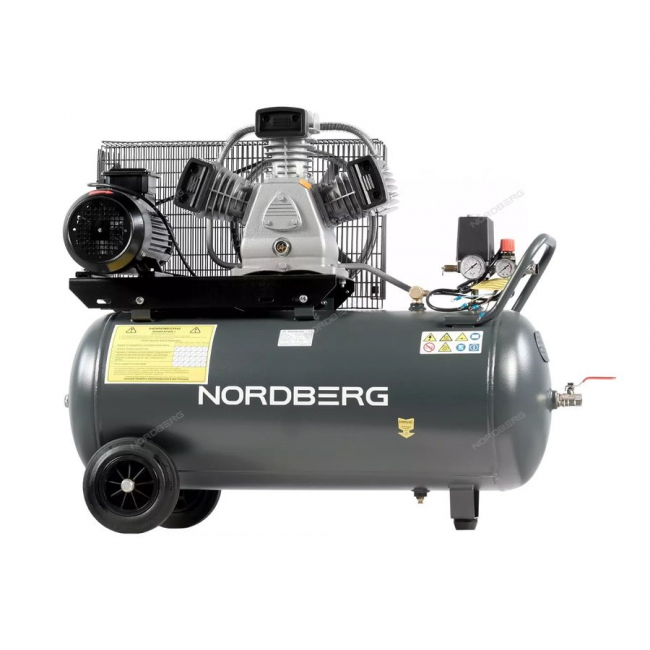 Компрессор поршневой Nordberg  NCP100/580 с ременной передачей 380В, ресив. 100л, 580л/мин