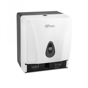 Диспенсер GFmark   для бумажного полотенца, РУЛОННЫЙ, пластиковый, БЕЛЫЙ, с глазком, с ключом арт.917