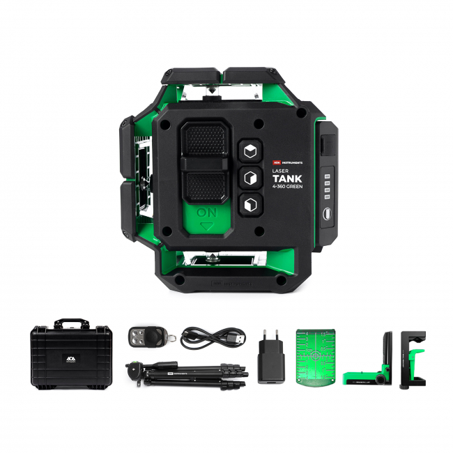 Лазерный уровень ADA LaserTANK 4-360 GREEN Ultimate Edition арт.А00632 Лазерный уровень ADA LaserTANK 4-360 GREEN Ultimate Edition арт.А00632