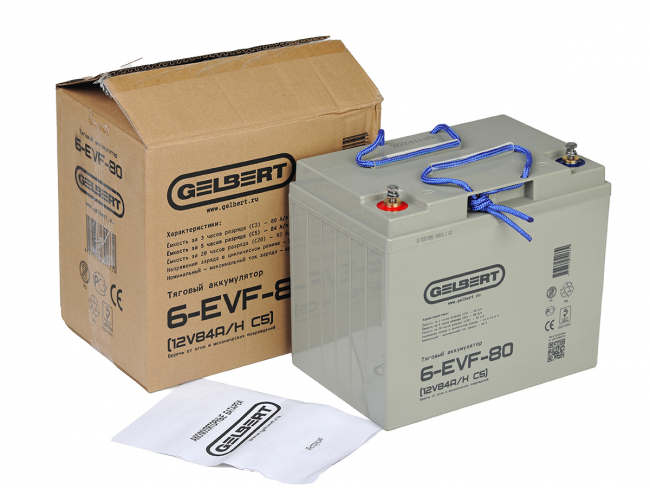 Аккумулятор тяговый Gelbert 6-EVF-80 (12V84A/H C5) арт.0000050 Аккумулятор тяговый Gelbert 6-EVF-80 (12V84A/H C5) арт.0000050