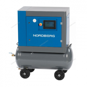  Компрессор винтовой NORDBERG   NCA8R 5,5 кВт, 10 бар, 550 л/мин, ресивер 160 л, IP65