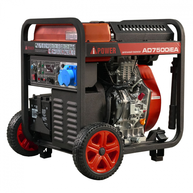 Генератор дизельный A-ipower AD7500iEA 7кВт, электростартер, разъем ATS арт.20428 Генератор дизельный A-ipower AD7500iEA 7кВт, электростартер, разъем ATS арт.20428
